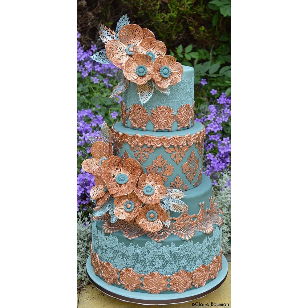 Cake Lace Florence Flower - 3D Large Cake Lace Mat