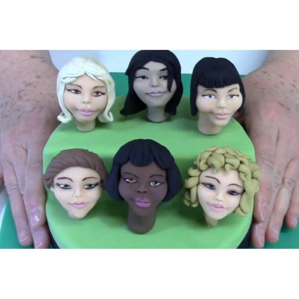 The Cake Decorating Co. Male And Female Face Base Mould by Rhu Strand