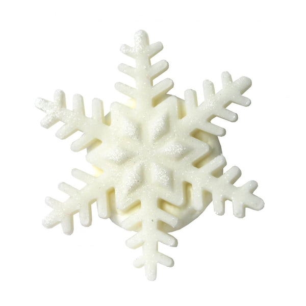 Anniversary House Mini White And Blue Matt Snowflakes Sugar Toppers x 9