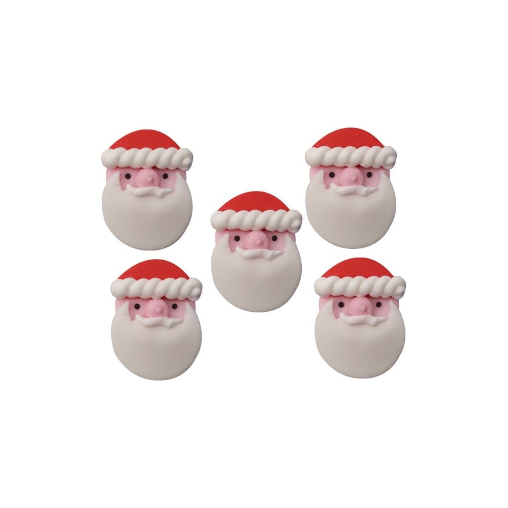 Anniversary House Father Christmas Sugar Toppers x 5