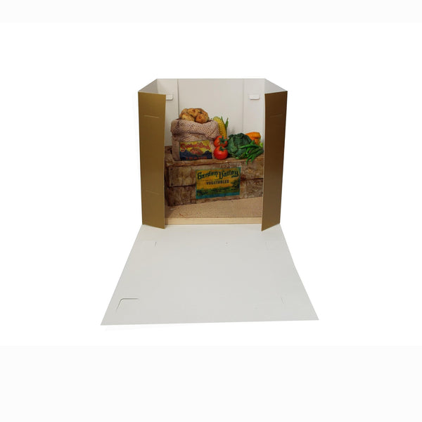 Simply Making Antique Gold Luxury Gloss Finish Extra Deep Cake Box With Window