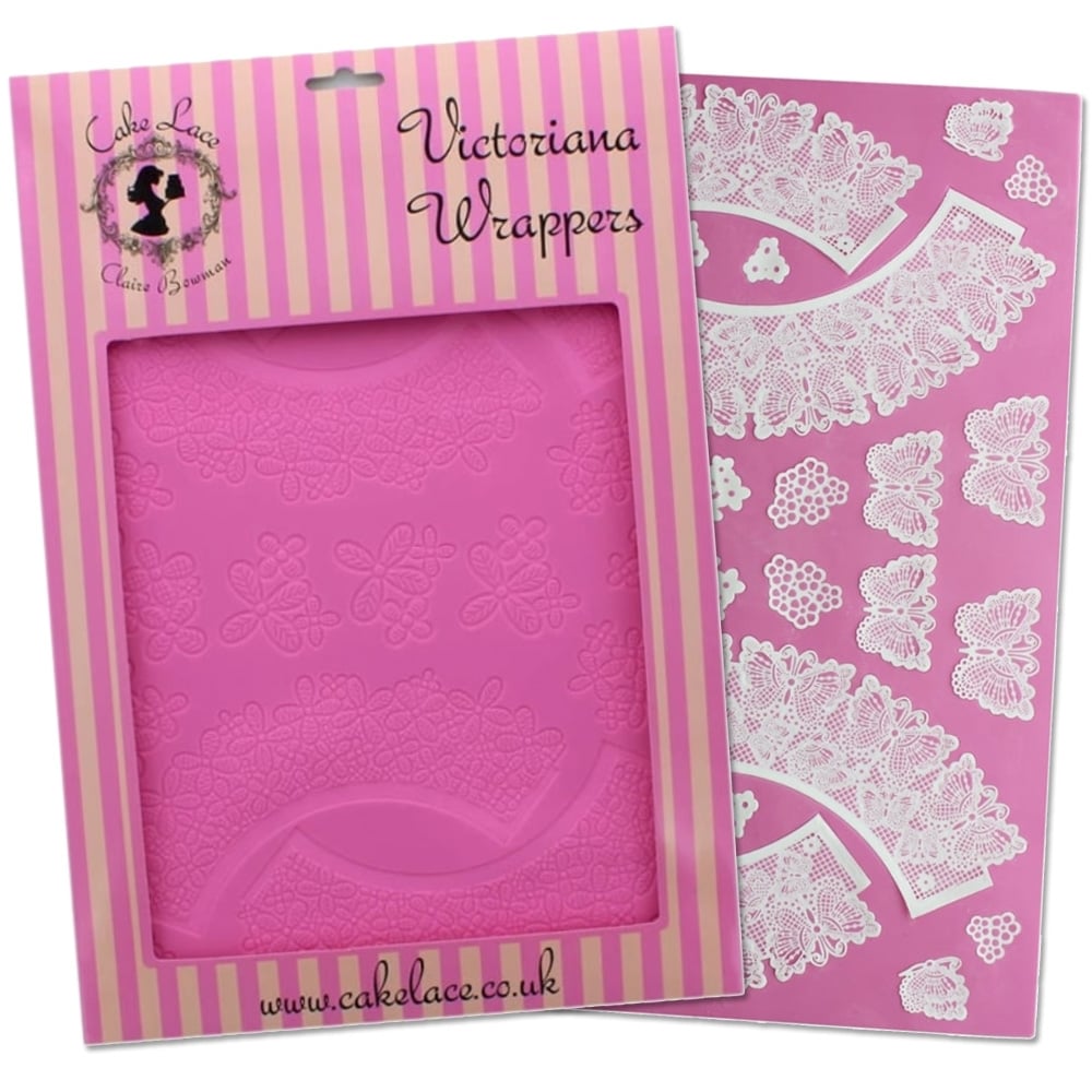 Cake Lace Victoriana & Butterflies - 3D Cupcake Wrapper Mats Set Of 2