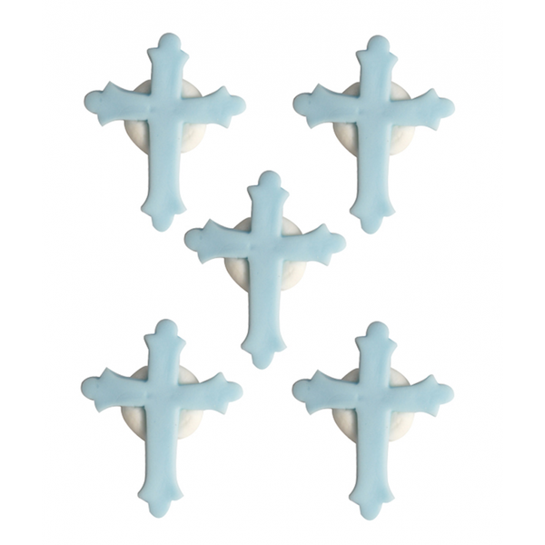 Anniversary House Blue Cross Sugar Toppers x 5