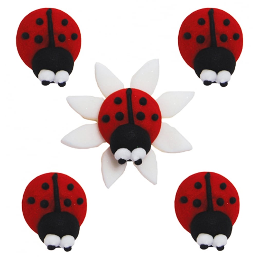 Anniversary House Ladybird Sugar Toppers x 5