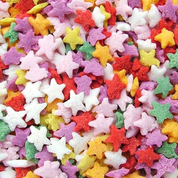Quality Sprinkles LOW DATE - Rainbow Confetti Stars 65g [JUNE 2026]