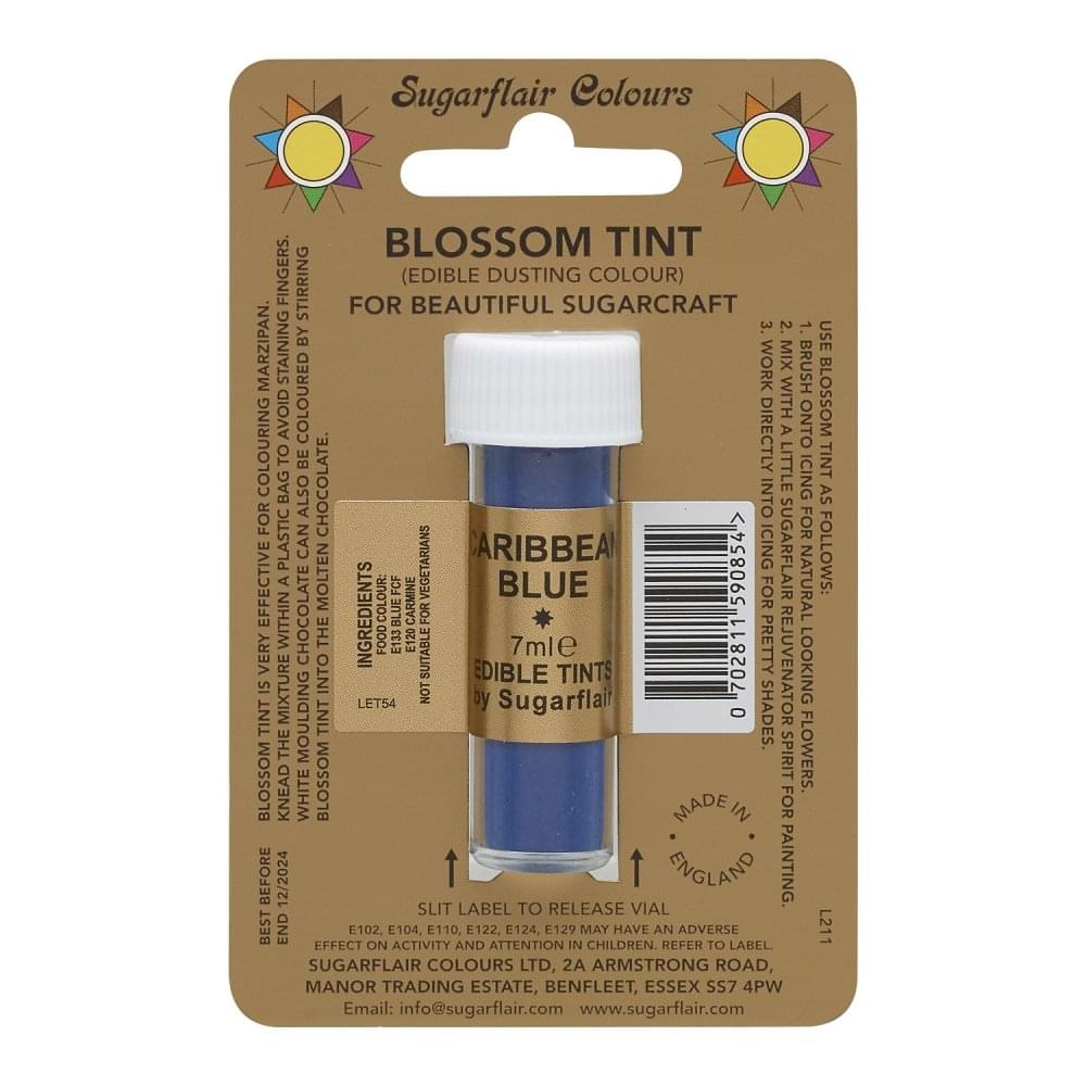Sugarflair Caribbean Blue - Blossom Tint Dusting Colour - 7ml
