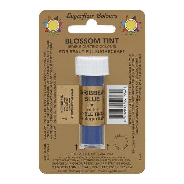 Sugarflair Caribbean Blue - Blossom Tint Dusting Colour - 7ml