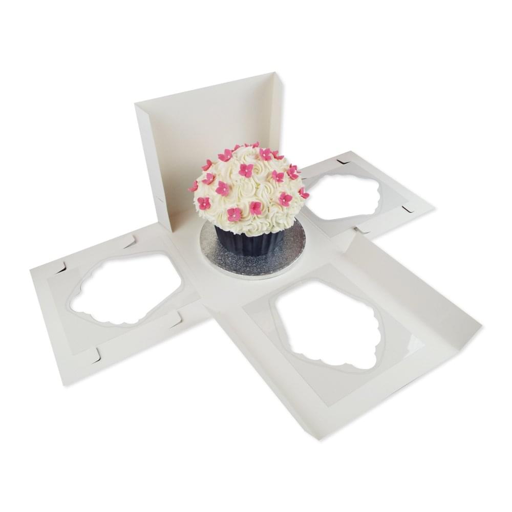 Simply Making White - 10 Inch Luxury Satin Finish Giant Cupcake Box