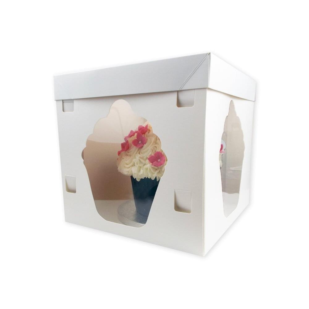 Simply Making White - 10 Inch Luxury Satin Finish Giant Cupcake Box
