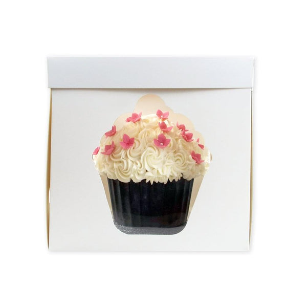 Simply Making White - 10 Inch Luxury Satin Finish Giant Cupcake Box