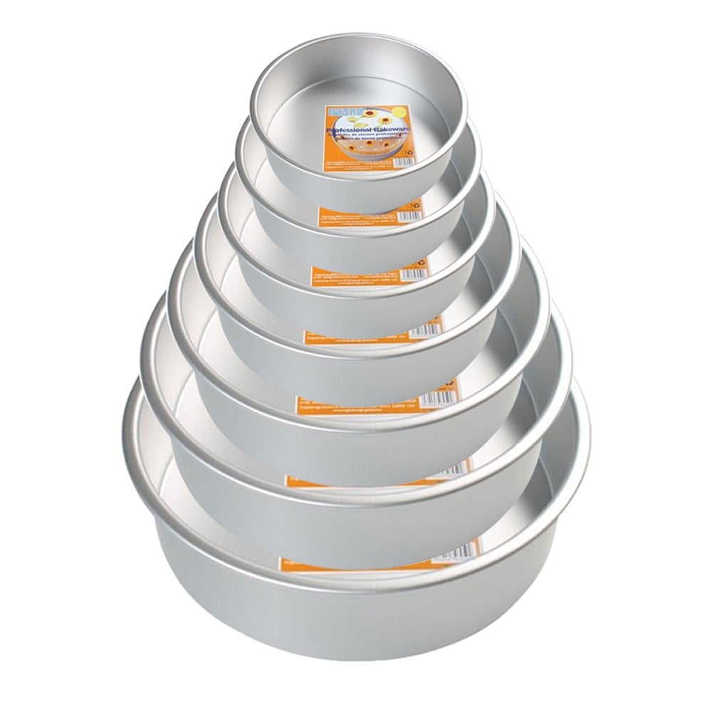 PME Set of 7 - 3" Deep EVEN - Round Seamless Baking Tins