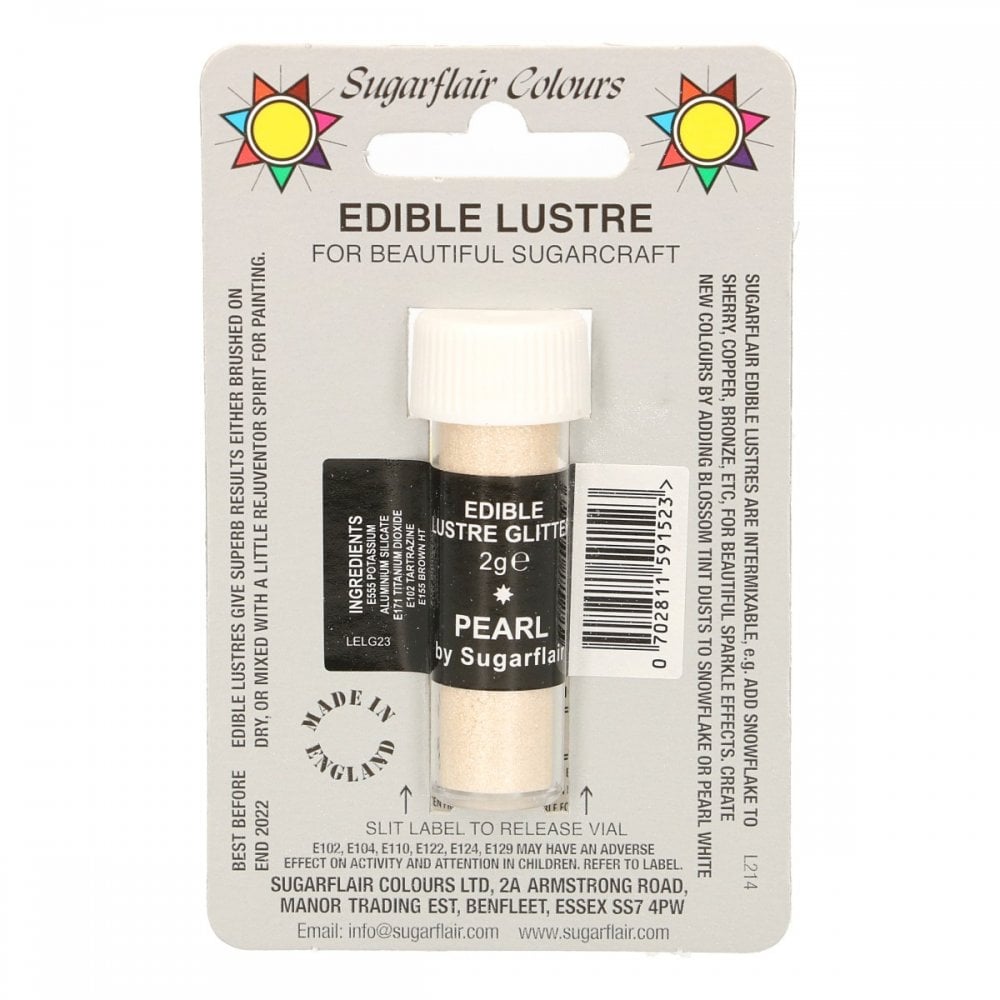 Sugarflair Pearl - Edible Lustre Glitter 2g
