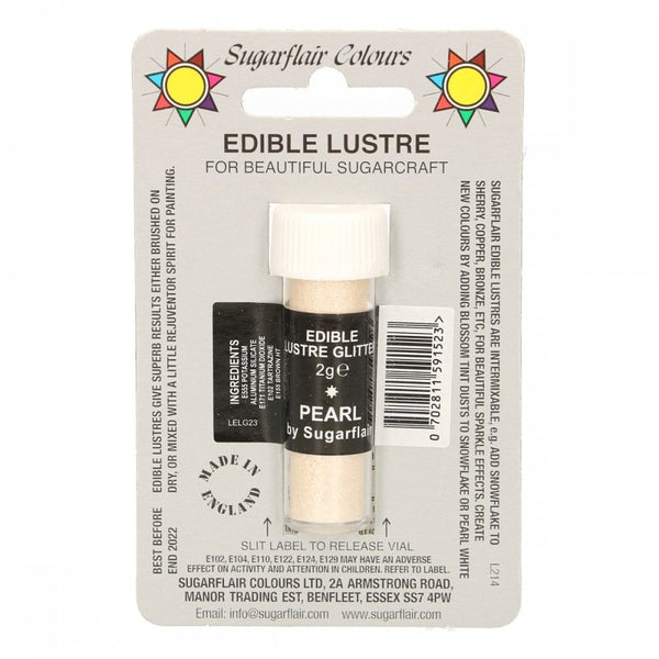 Sugarflair Pearl - Edible Lustre Glitter 2g