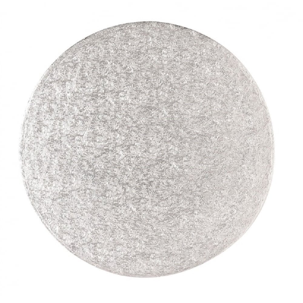 Doric Cake Craft Silver Round Foil-Coated Cake Card