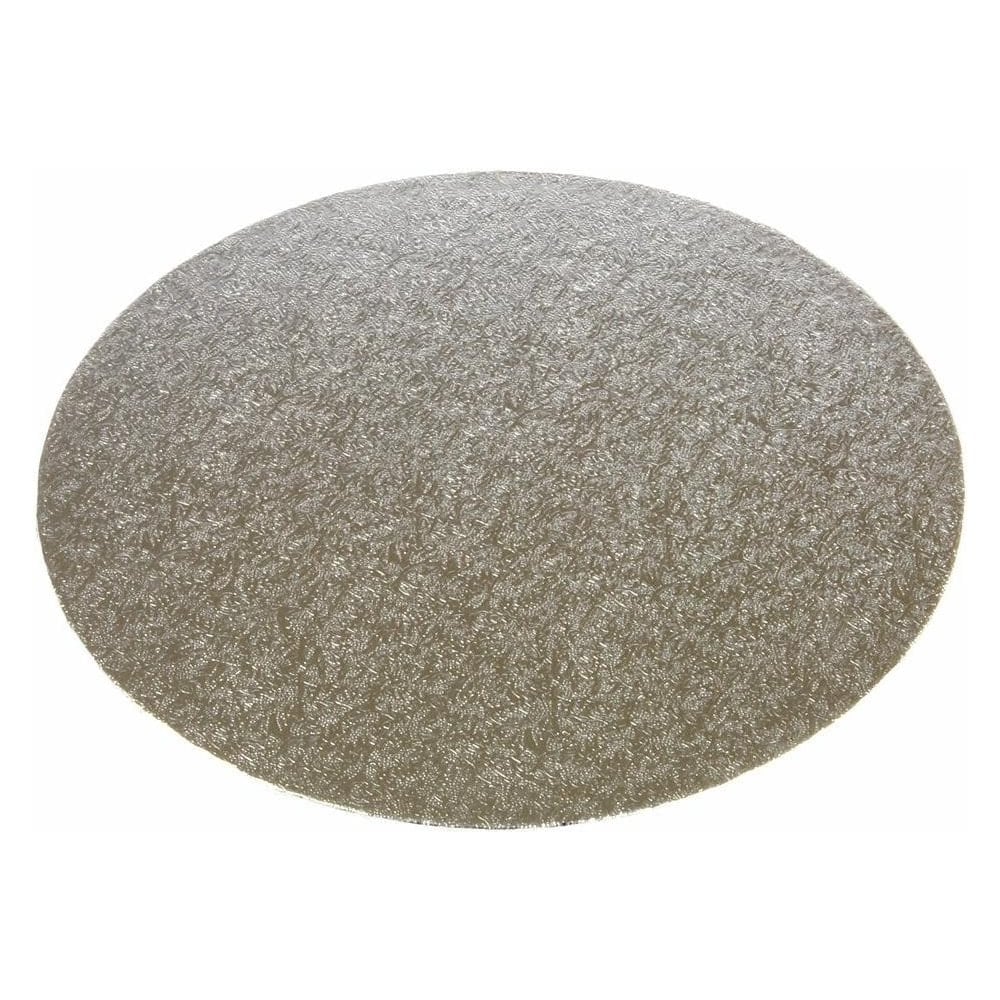 Doric Cake Craft Silver Round Foil-Coated Cake Card