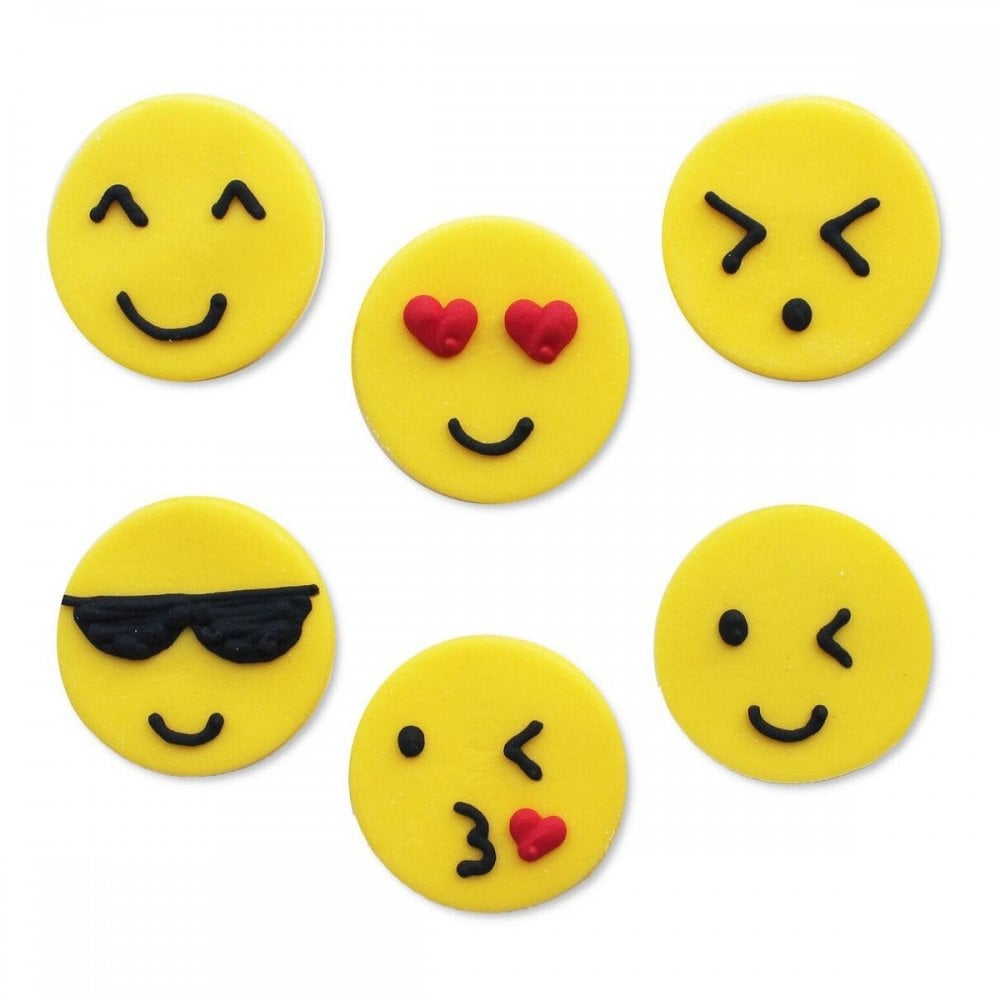 Anniversary House Emoji Sugar Toppers x 6