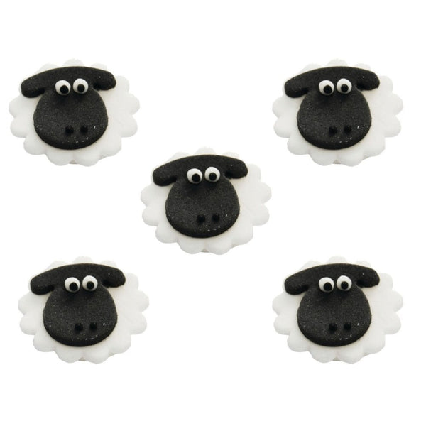 Anniversary House Sheep Sugar Toppers x 5