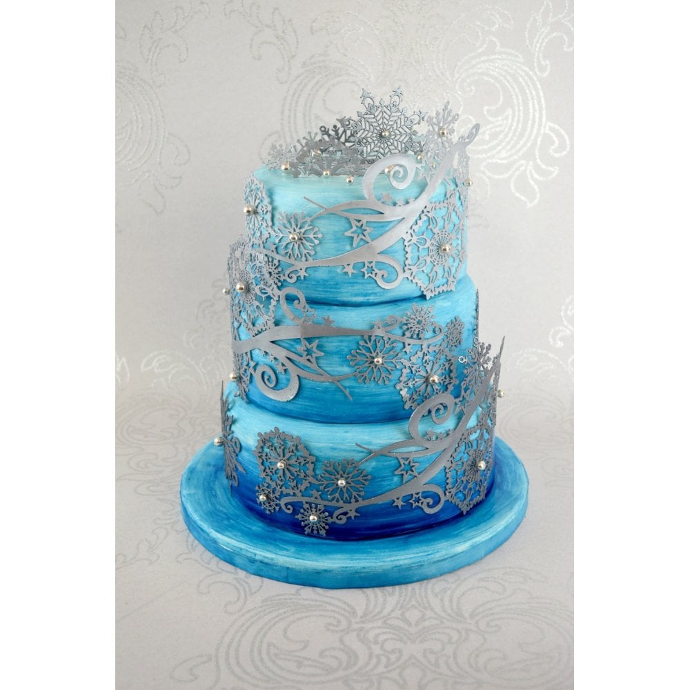 Cake Lace Frozen Crystal - 3D Large Lace Strip Mat