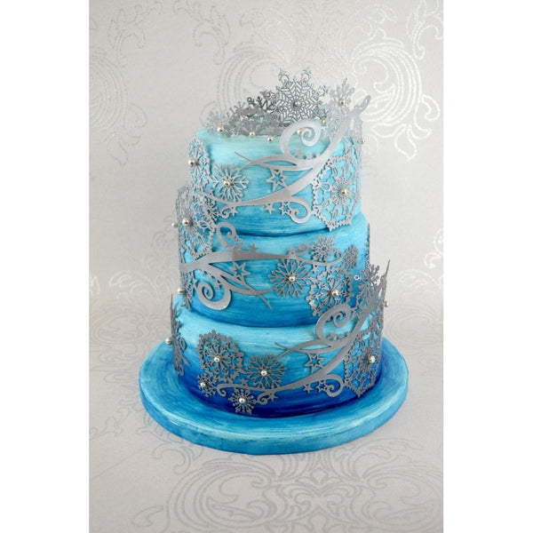 Cake Lace Frozen Crystal - 3D Large Lace Strip Mat
