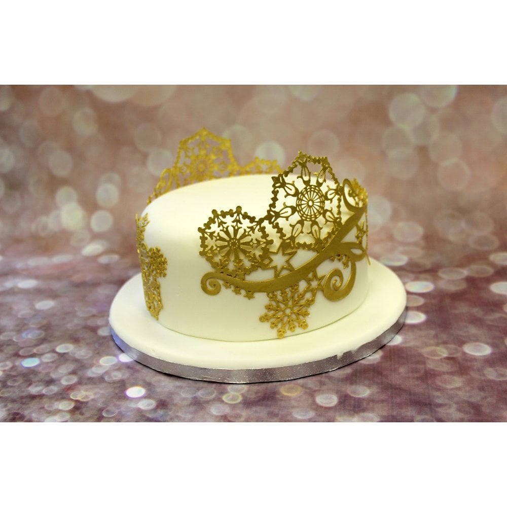 Cake Lace Frozen Crystal - 3D Large Lace Strip Mat