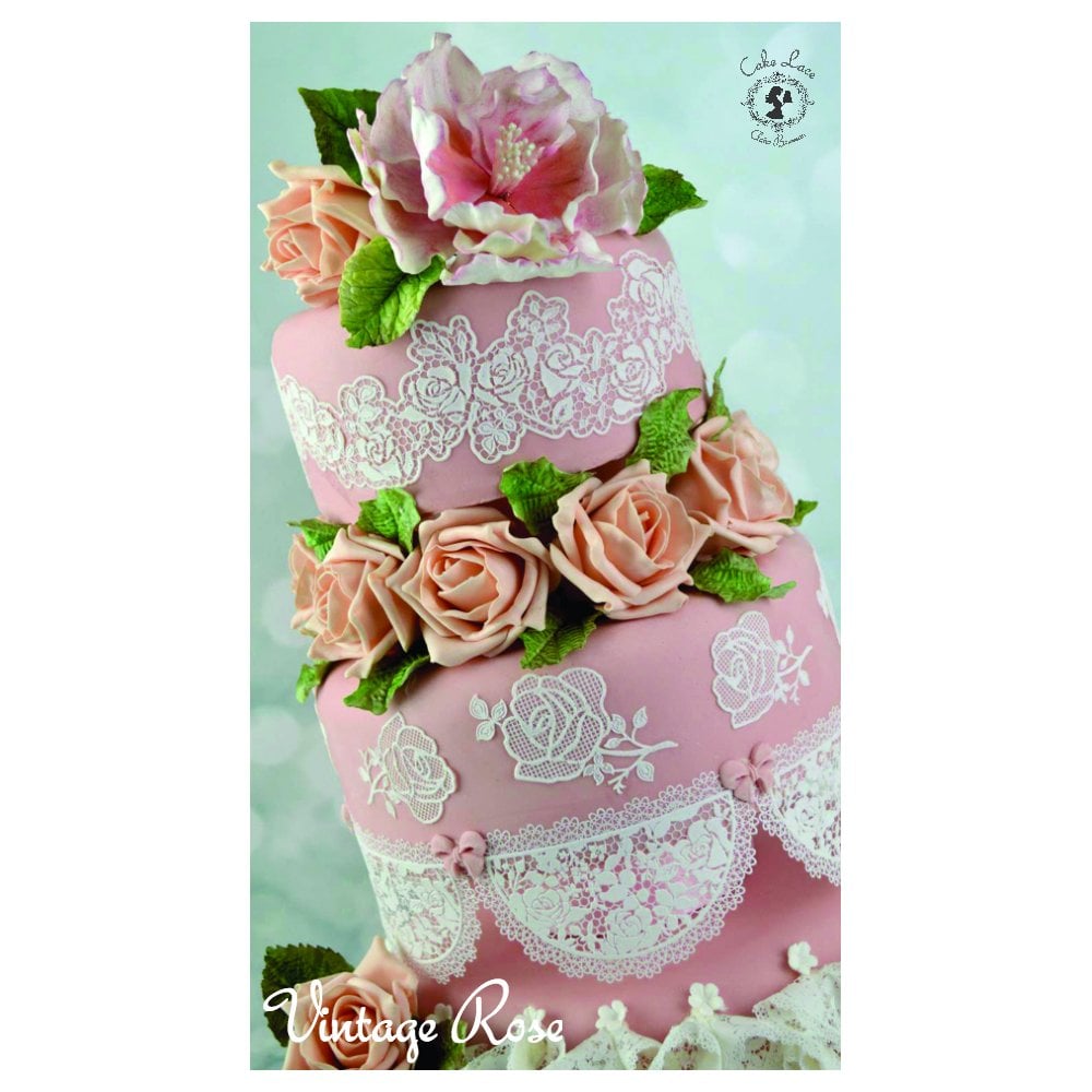 Cake Lace Vintage Rose - 3D Large Lace Mat