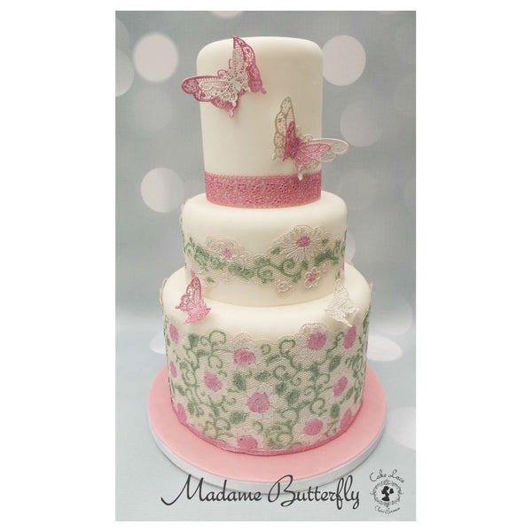 Cake Lace Oriental Blossom & Birds - 3D Large Lace Mat