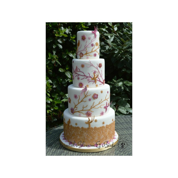 Cake Lace Oriental Blossom & Birds - 3D Large Lace Mat