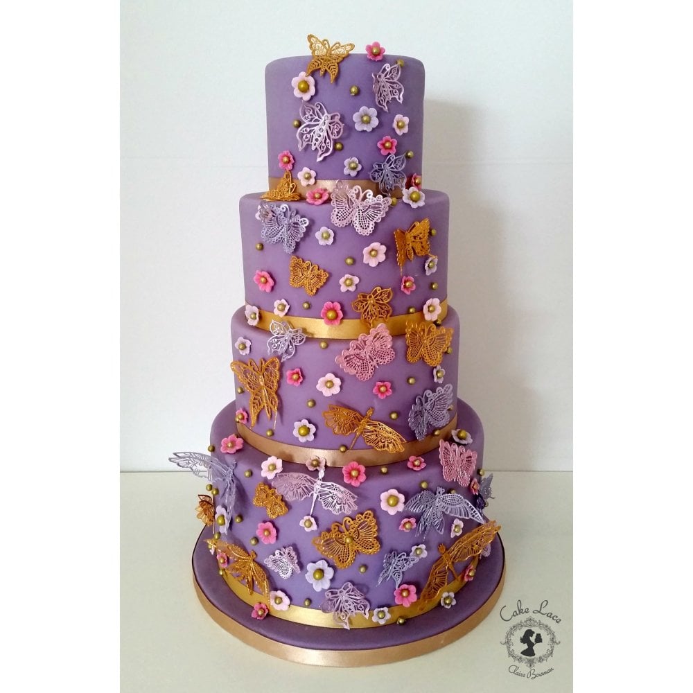 Cake Lace Beautiful Butterflies - 3D Large Lace Mat