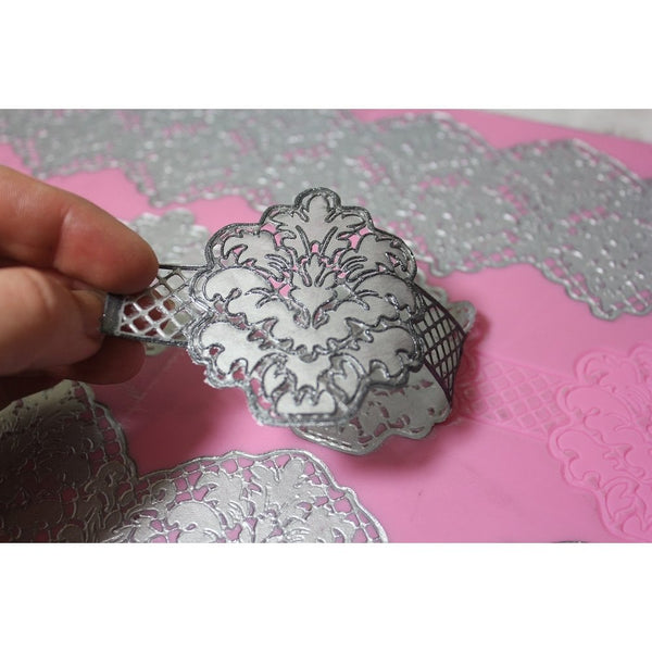 Cake Lace Damask - 3D Large Lace Mat
