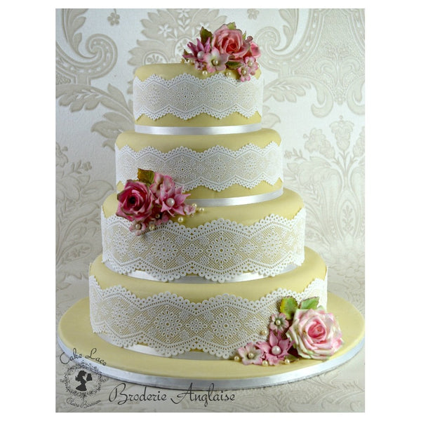 Cake Lace Broderie Anglaise - 3D  Lace Strip Mat