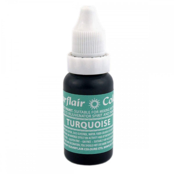 Sugarflair Turquoise 14ml - Sugartint Concentrated Droplet Colour