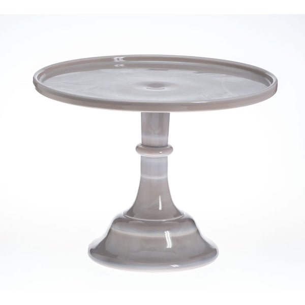Mosser Marble Glazed Milk Glass Cake Stand
