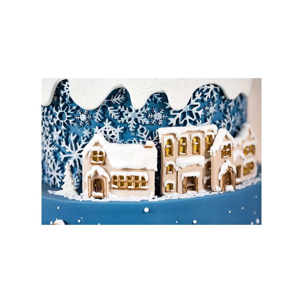 Karen Davies Winter Village & Sugar Snowflakes Moulds - Set of 2