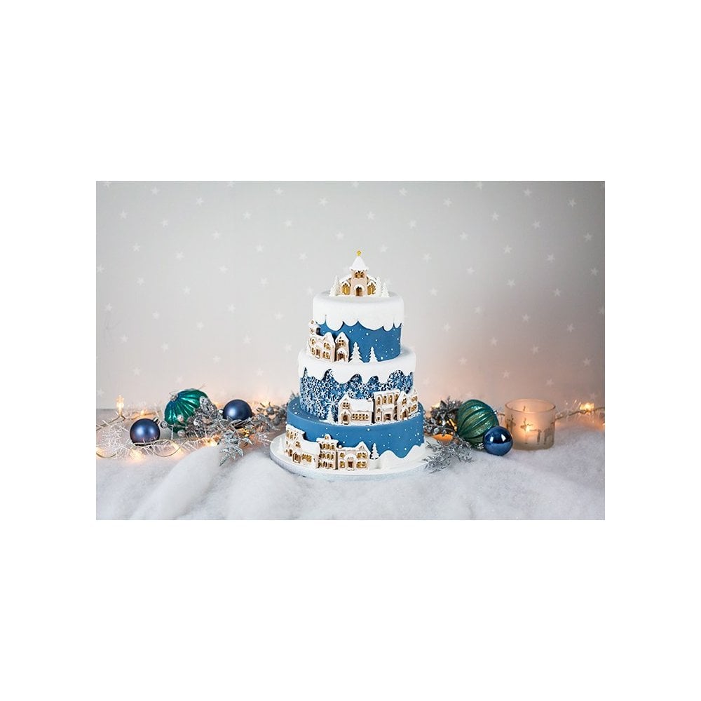 Karen Davies Winter Village & Sugar Snowflakes Moulds - Set of 2