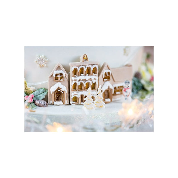 Karen Davies Winter Village & Sugar Snowflakes Moulds - Set of 2