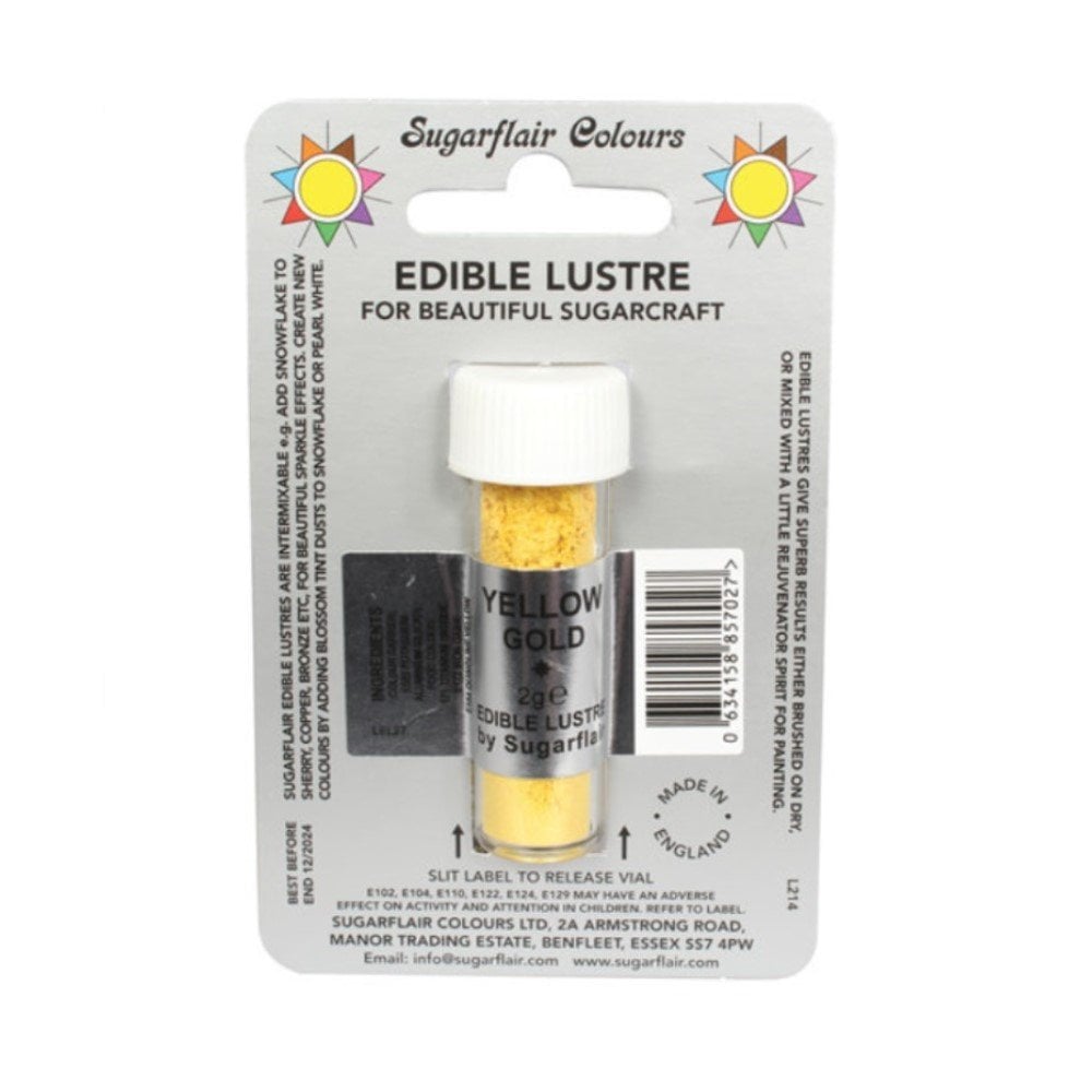 Sugarflair Yellow Gold - Edible Lustre Dusting Colour