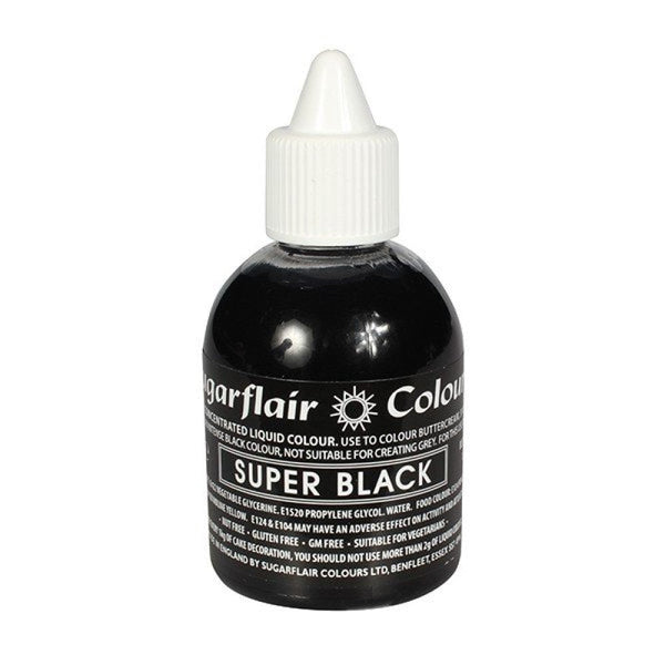 Sugarflair Super Black Maximum Concentrated Liquid Colouring 60ml