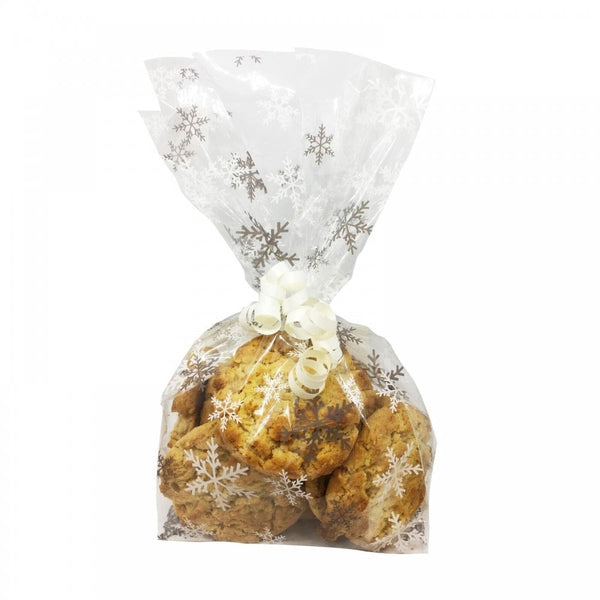 Anniversary House Snowflake Treat Bags with Twist Ties x 20
