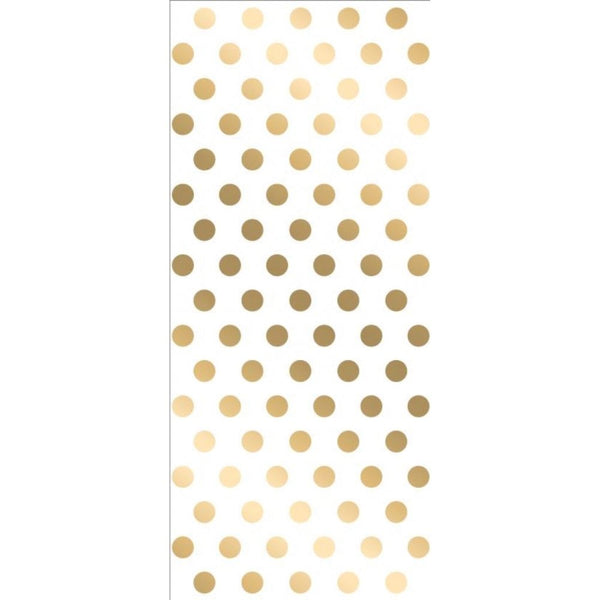 Anniversary House Gold Polka Dot Treat Bags with Twist Ties x 20