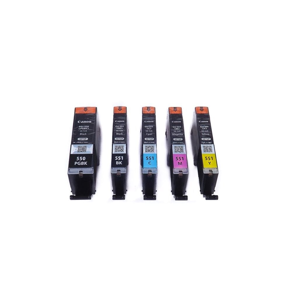 The Cake Decorating Co. PGI-550 CLI-551 Genuine Original Canon Ink Cartridge Set for MG6650, MX725 MX925