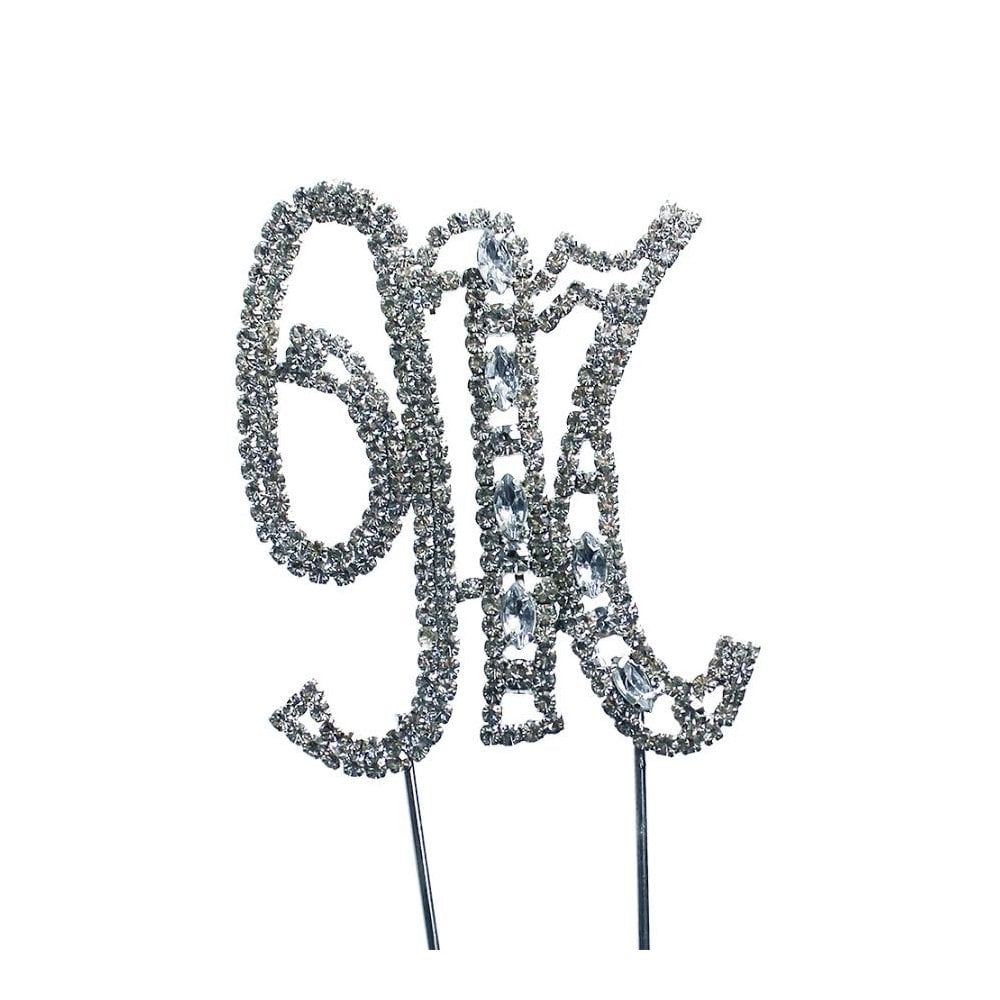 Make A Wish Diamante Letters Crystal Embellishment Cake Decorations