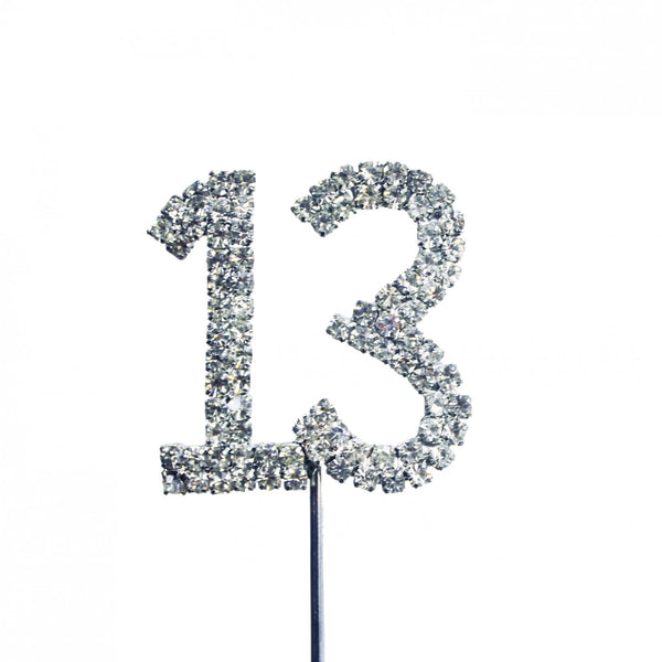 Make A Wish Diamante Numbers Crystal Embellishment Cake Decorations