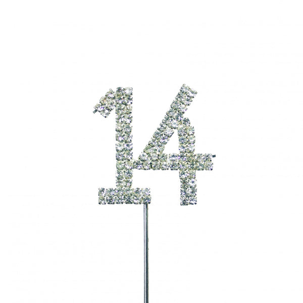Make A Wish Diamante Numbers Crystal Embellishment Cake Decorations
