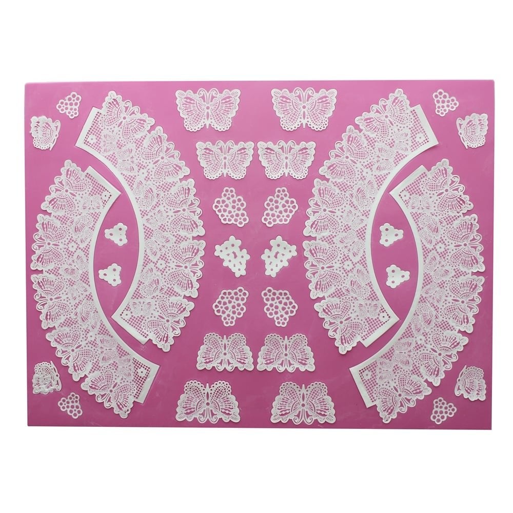 Cake Lace 3D Cupcake Wrapper Mats - Set of 3