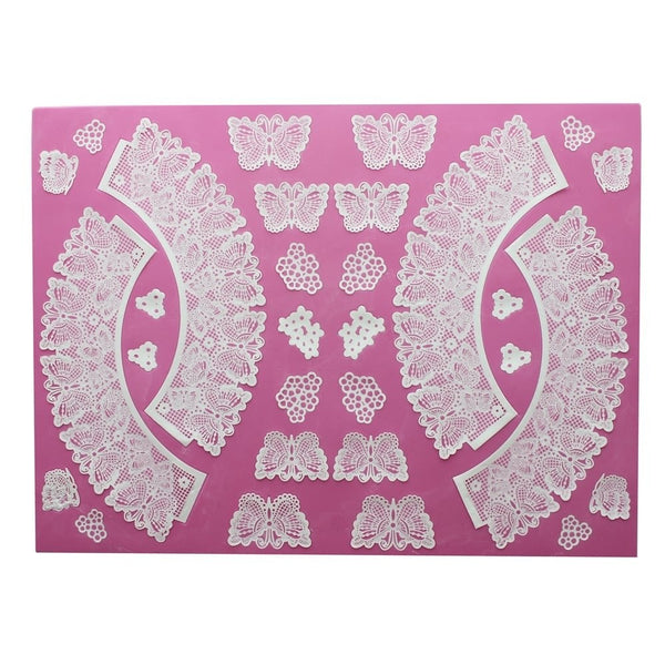 Cake Lace 3D Cupcake Wrapper Mats - Set of 3