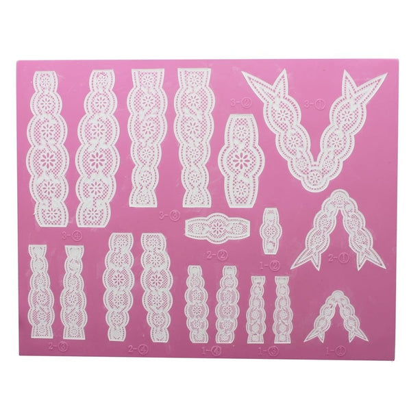 Cake Lace 3D Cupcake Wrapper Mats - Set of 3