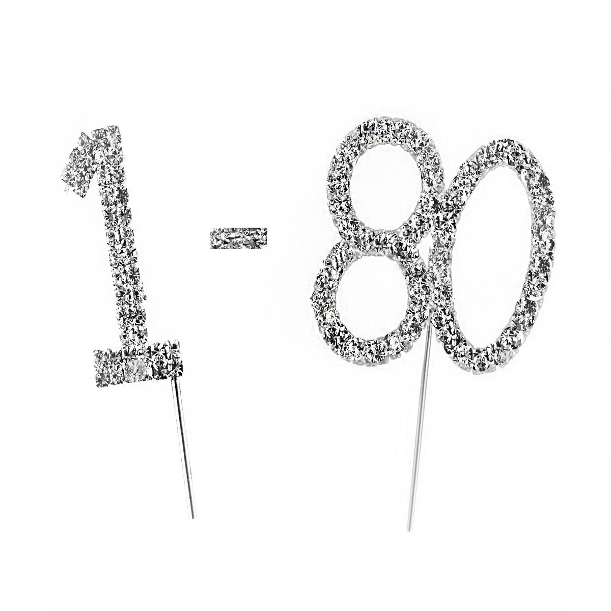 Make A Wish Diamante Numbers Crystal Embellishment Cake Decorations