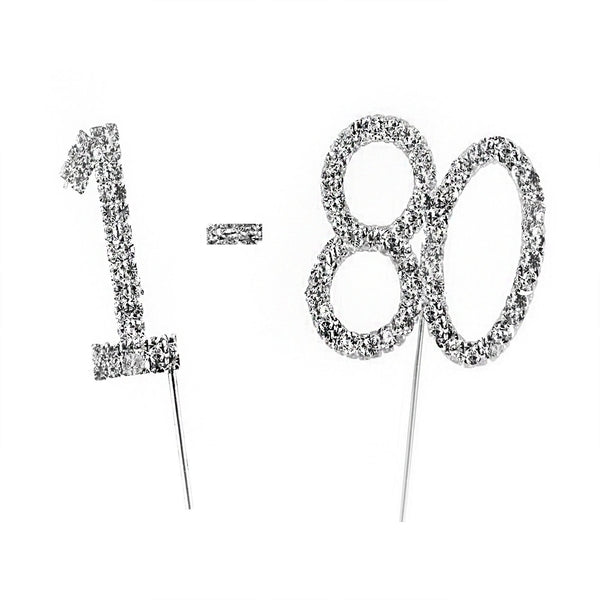 Make A Wish Diamante Numbers Crystal Embellishment Cake Decorations