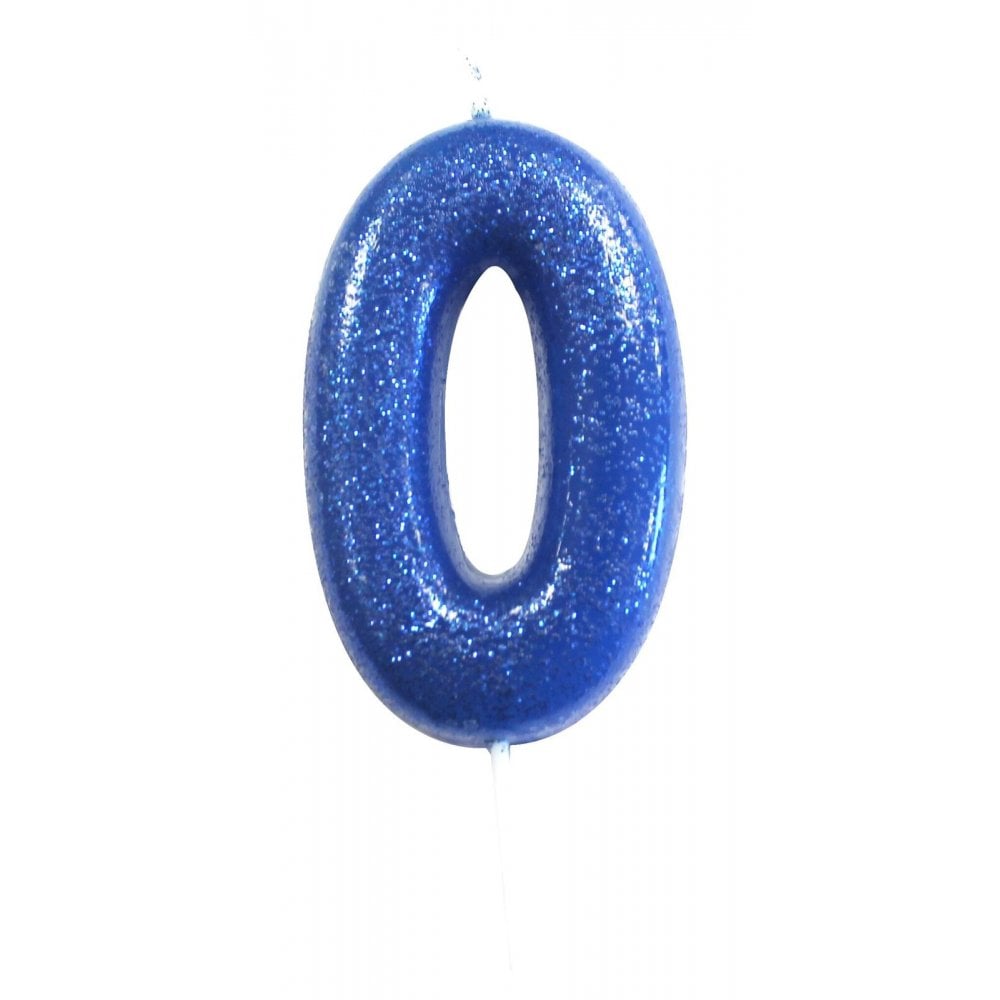 Anniversary House Blue - Glitter Number Candles