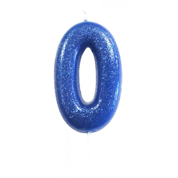 Anniversary House Blue - Glitter Number Candles